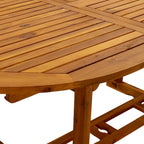 Juego comedor de jardín 5 pzas madera maciza acacia y textileno