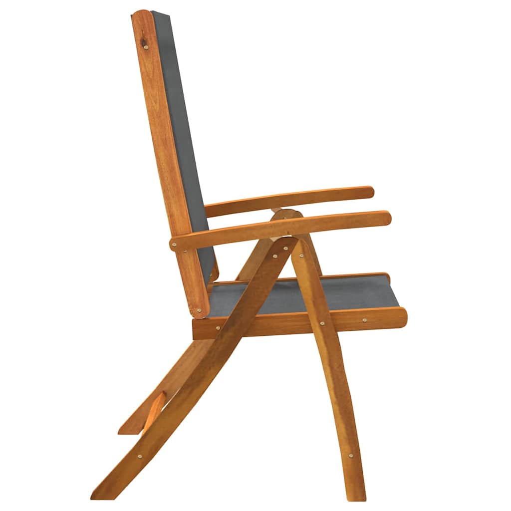 Juego comedor de jardín 5 pzas madera maciza acacia y textileno