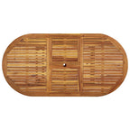 Juego comedor de jardín 5 pzas madera maciza acacia y textileno