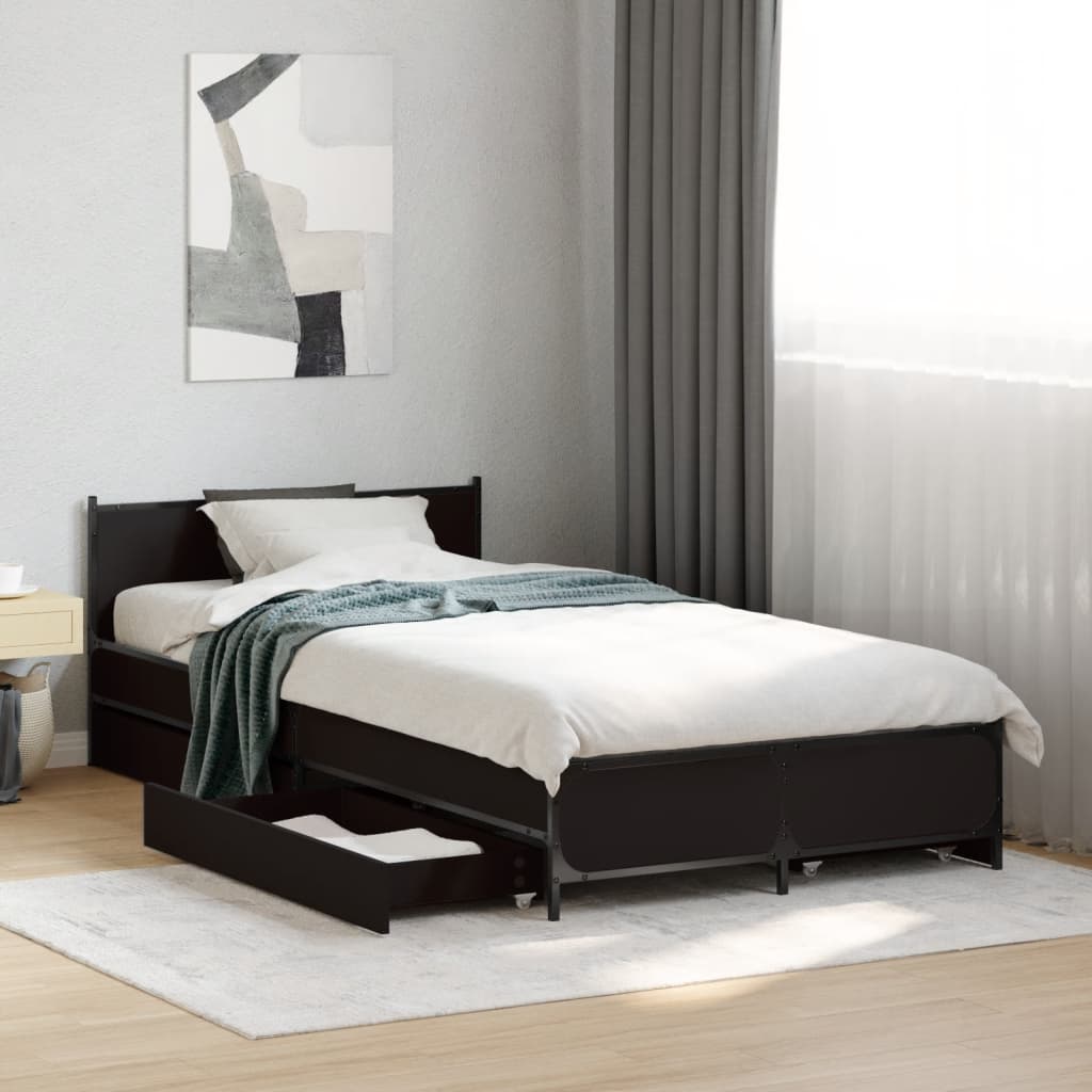 Cama con cabecero madera de ingeniería blanca 90x190 cm