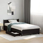 Cama con cabecero madera de ingeniería blanca 90x190 cm