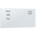 Pizarra magnética de pared vidrio templado blanco 60x30 cm