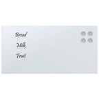 Pizarra magnética de pared vidrio templado blanco 60x30 cm
