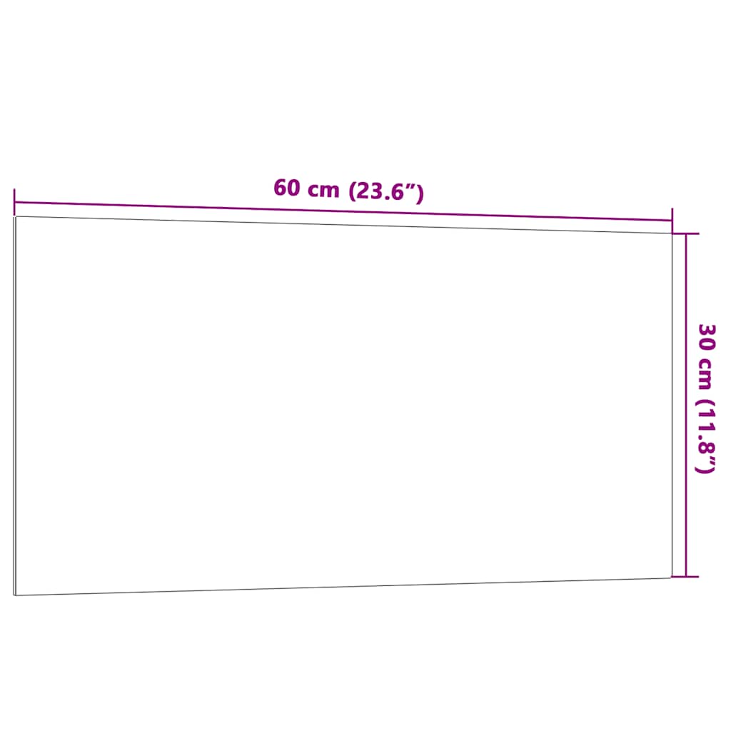 Pizarra magnética de pared vidrio templado blanco 60x30 cm