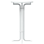 Mesa de bar madera ingeniería y acero blanco Ø60x110cm