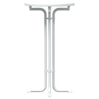 Mesa de bar madera ingeniería y acero blanco Ø60x110cm