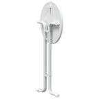 Mesa de bar madera ingeniería y acero blanco Ø60x110cm