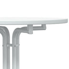 Mesa de bar madera ingeniería y acero blanco Ø60x110cm