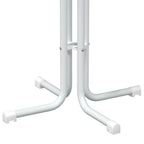 Mesa de bar madera ingeniería y acero blanco Ø60x110cm