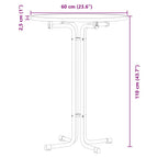 Mesa de bar madera ingeniería y acero blanco Ø60x110cm