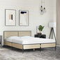 Estrutura de cama com cabeceira em madeira maciça de pinho branco 180x200 cm