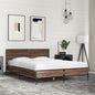 White bed frame without mattress 180x200 cm engineered wood