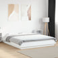 Estructura cama con LED sin colchón marrón oscuro 120x200 cm