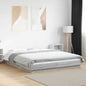 Estructura cama con LED sin colchón marrón oscuro 120x200 cm