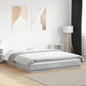 Estructura cama con LED sin colchón marrón oscuro 120x200 cm