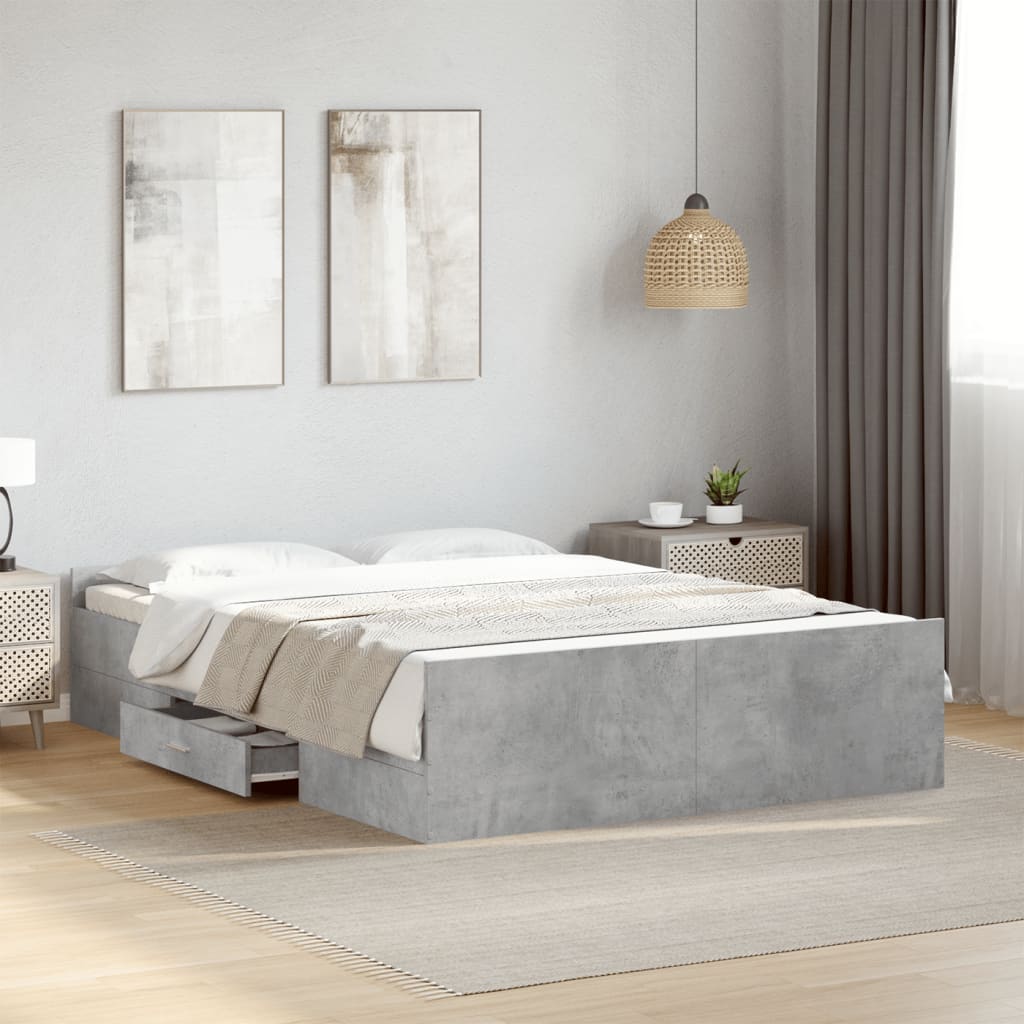 Cama con cajón madera de ingeniería blanca 75x190 cm