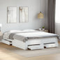 Cama com gaveta madeira de engenharia branca 75x190 cm