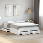 Cama com gaveta madeira de engenharia branca 75x190 cm