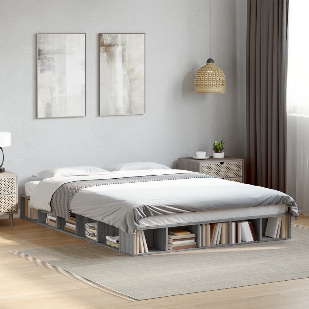 Cama sin colchón madera maciza pino marrón cera 80x200 cm