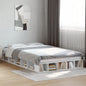 Cama sem colchão madeira maciça pinho castanho cera 80x200 cm
