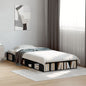 Cama sem colchão madeira maciça pinho castanho cera 80x200 cm