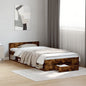 Cama com gaveta madeira de engenharia branca 75x190 cm