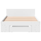 Cama con cajón madera de ingeniería blanca 75x190 cm