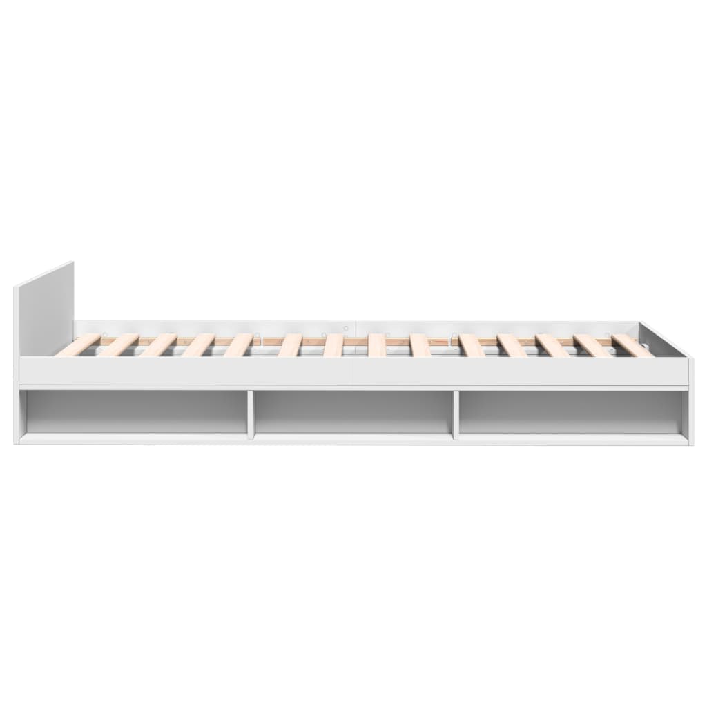 Cama con cajón madera de ingeniería blanca 75x190 cm