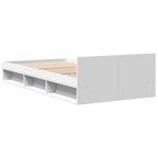 Cama con cajón madera de ingeniería blanca 75x190 cm