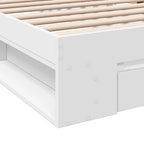 Cama con cajón madera de ingeniería blanca 75x190 cm