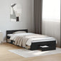 Cama com gaveta madeira de engenharia branca 75x190 cm