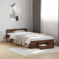 Cama com gaveta madeira de engenharia branca 75x190 cm