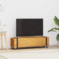 Brown TV Stand 110 x 30 x 30 cm Solid Teak Wood
