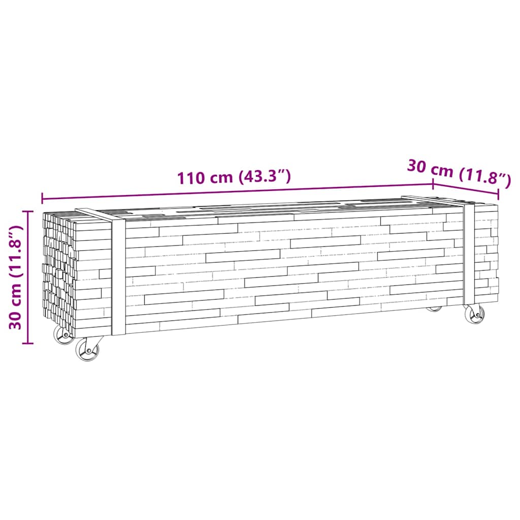 Soporte de TV Marrón 110 x 30 x 30 cm Madera de teca maciza