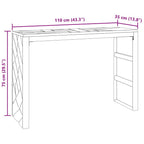 Mesa consola madera maciza de teca 110x35x75 cm