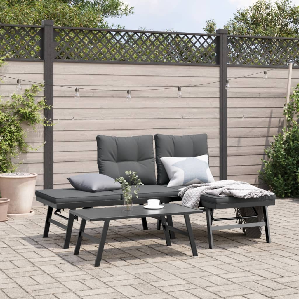 Banco de jardín polipropileno blanco 110x52x71 cm
