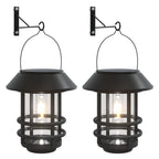 Faroles solares de pared de exterior luz blanca 2 uds