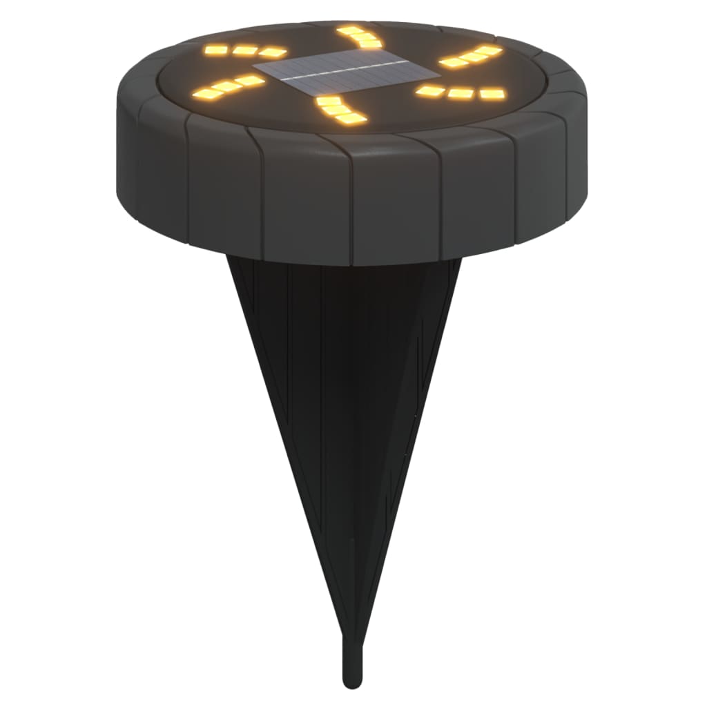 Luces solares suelo jardín con pico tierra blanco cálido 12 uds