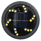 Luces solares suelo jardín con pico tierra blanco cálido 12 uds