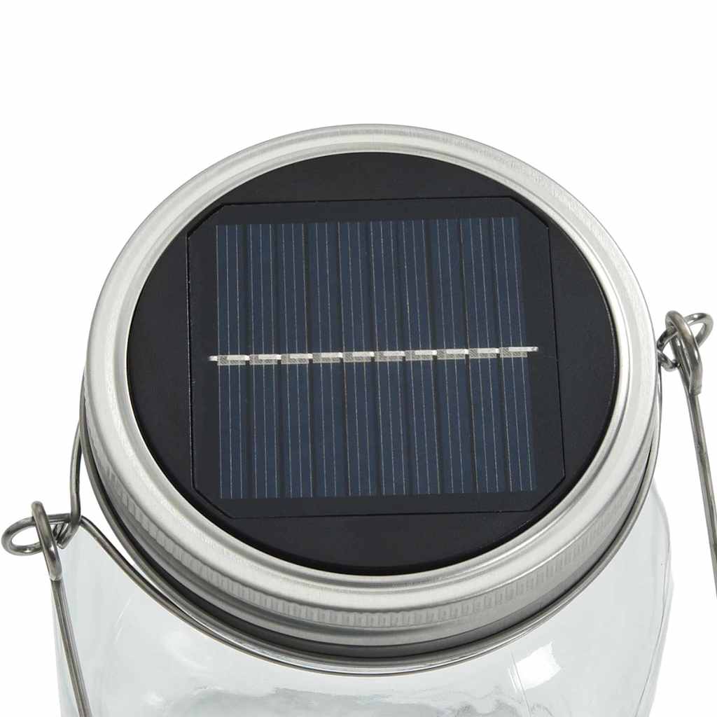 Luz solar de exterior de vidrio 12 uds banco cálido