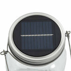 Luz solar de exterior de vidrio 12 uds banco cálido