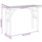 Mesa consola de bambú 115x39x75 cm