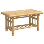 Mesa de centro de bambú 70x45x36 cm