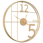 Reloj de pared de hierro dorado Ø50 cm
