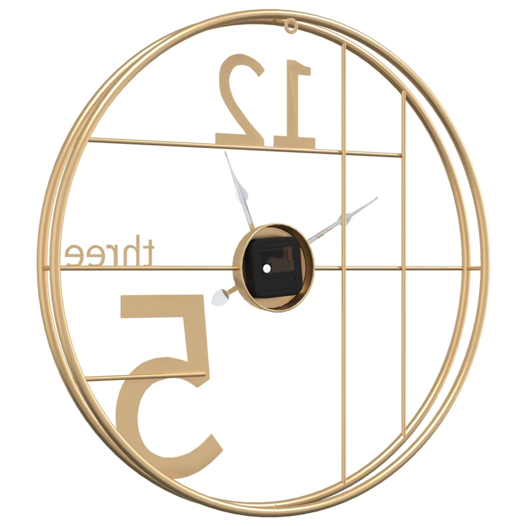 Reloj de pared de hierro dorado Ø50 cm
