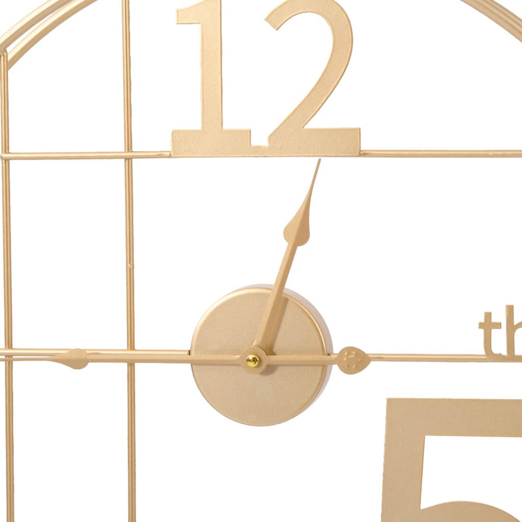 Reloj de pared de hierro dorado Ø50 cm