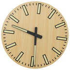 Reloj de pared con escalas y agujas luminosas amarillo Ø30 cm