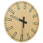 Reloj de pared con escalas y agujas luminosas amarillo Ø30 cm