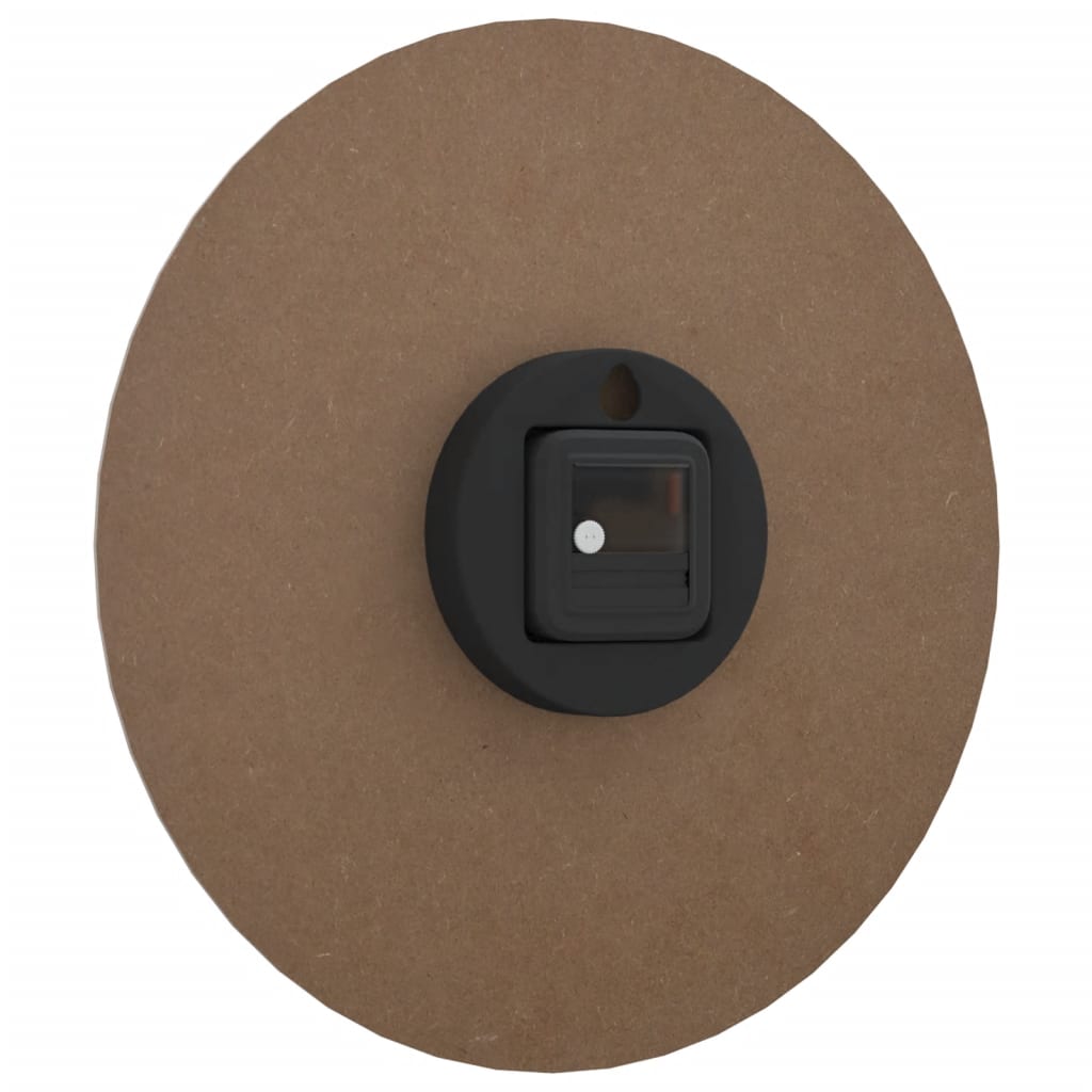 Reloj de pared de madera de ingeniería amarillo y negro Ø30 cm