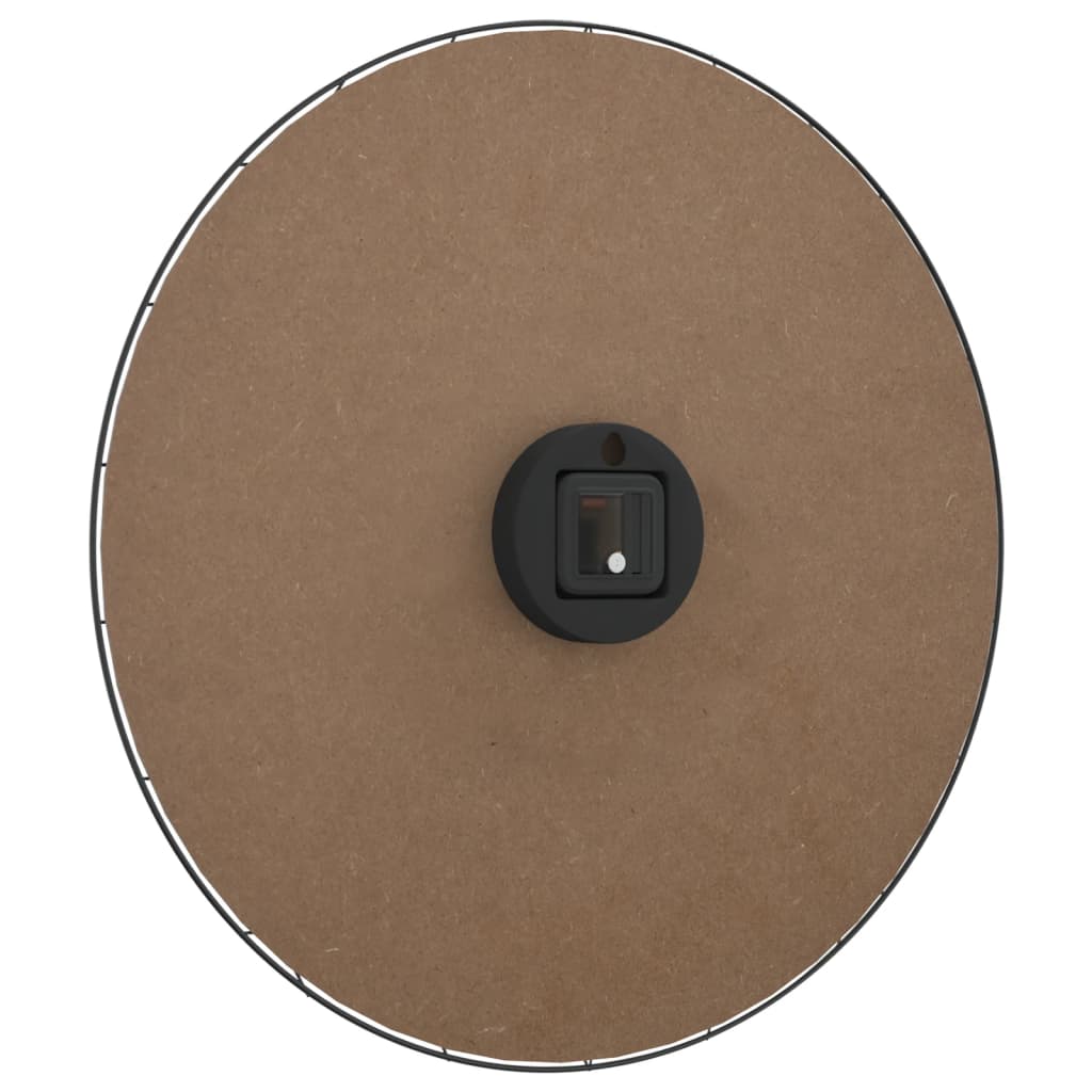 Reloj de pared de madera de ingeniería amarillo y negro Ø50 cm